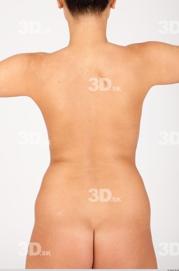 Whole Body Back Woman Nude Casual Slim Studio photo references