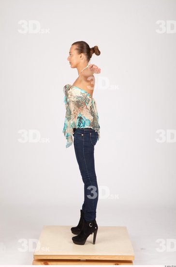 Whole Body Woman T poses Casual Formal Slim Studio photo references