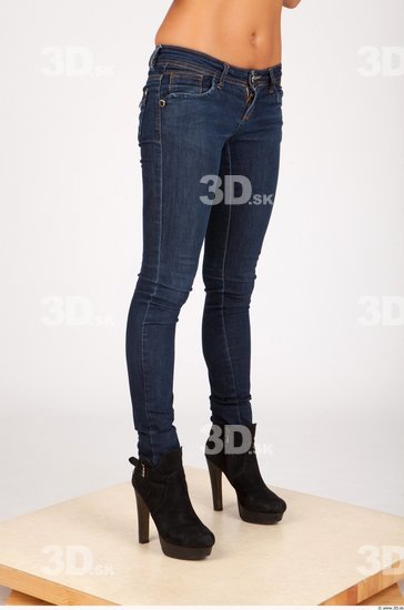 Leg Whole Body Woman Casual Formal Jeans Slim Studio photo references