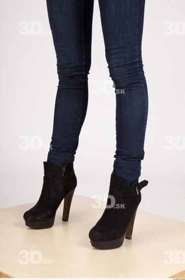 Leg Whole Body Woman Casual Formal Jeans Slim Studio photo references