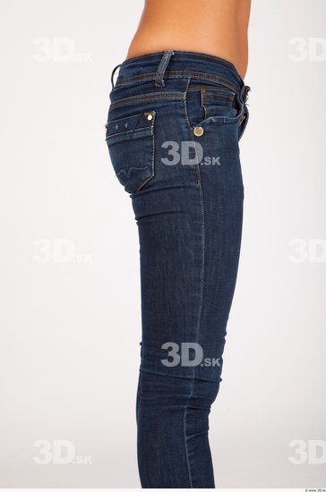 Thigh Whole Body Woman Casual Formal Jeans Slim Studio photo references