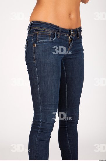 Thigh Whole Body Woman Casual Formal Jeans Slim Studio photo references