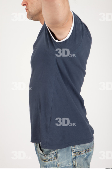 Upper Body Whole Body Man Casual Shirt T shirt Average Studio photo references