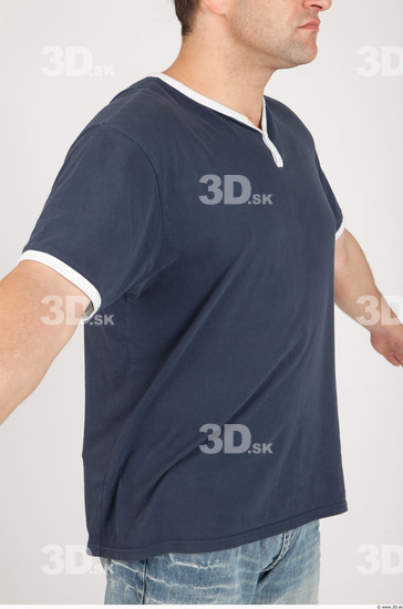 Upper Body Whole Body Man Casual Shirt T shirt Average Studio photo references