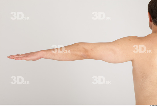 Arm Whole Body Man Nude Casual Average Studio photo references