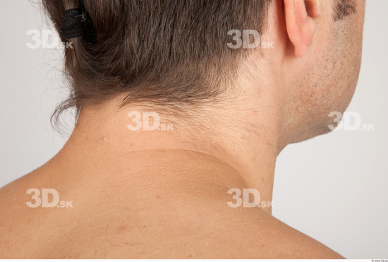 Neck Whole Body Man Nude Casual Average Studio photo references