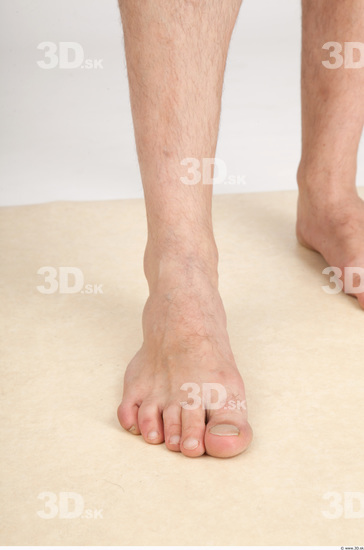 Foot Whole Body Man Nude Casual Average Studio photo references