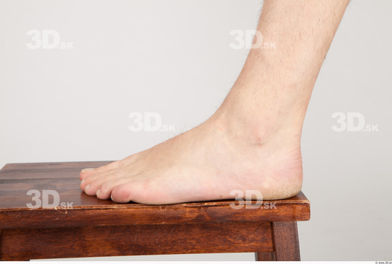 Foot Whole Body Man Nude Casual Average Studio photo references