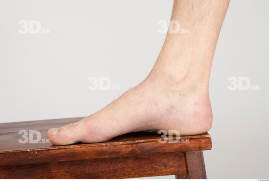 Foot Whole Body Man Nude Casual Average Studio photo references