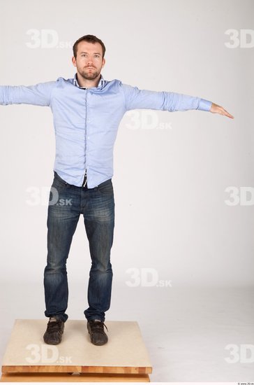 Whole Body Man T poses Casual Athletic Studio photo references