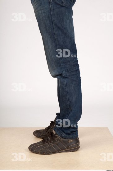 Calf Whole Body Man Casual Jeans Athletic Studio photo references
