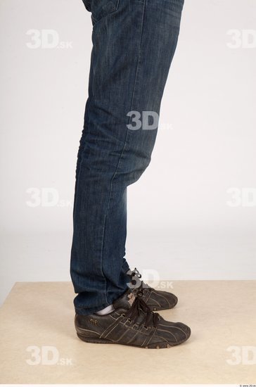 Calf Whole Body Man Casual Jeans Athletic Studio photo references