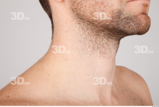 Neck Whole Body Man Nude Casual Athletic Studio photo references