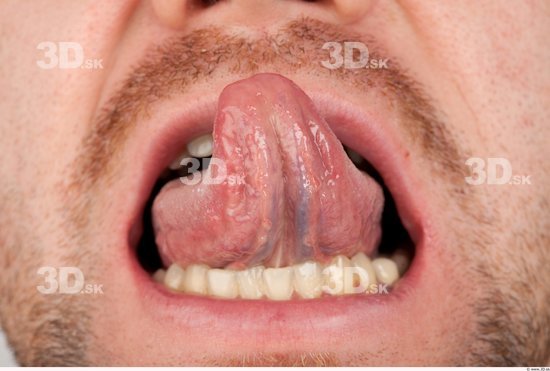 Whole Body Tongue Man Casual Athletic Bearded Studio photo references