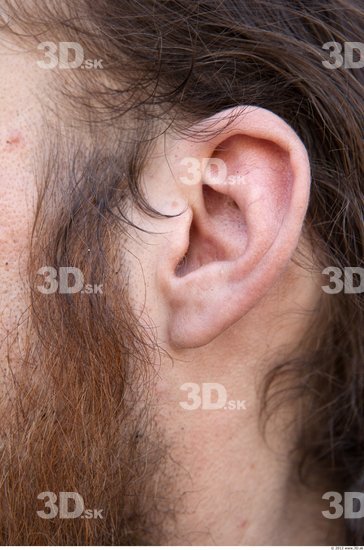 Ear Casual Average Bearded Studio photo references