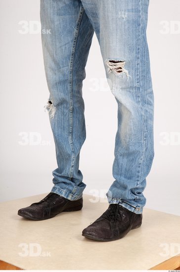 Calf Whole Body Man Casual Jeans Athletic Studio photo references