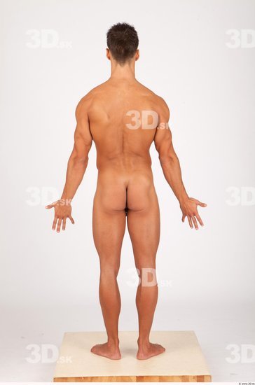 Whole Body Man Animation references Nude Casual Athletic Studio photo references