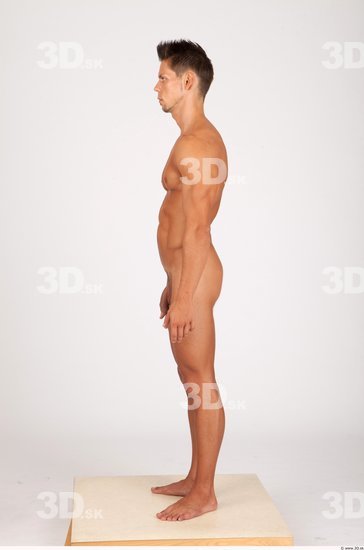 Whole Body Man Animation references Nude Casual Athletic Studio photo references