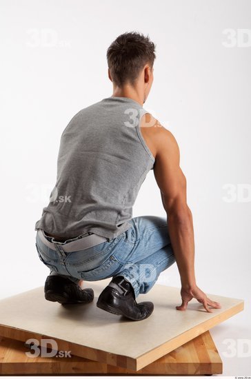 Whole Body Man Other White Casual Athletic Male Studio Poses