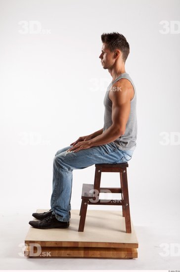 Whole Body Man Other White Casual Athletic Male Studio Poses