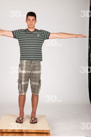 Whole Body Man T poses Casual Average Studio photo references