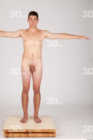 Whole Body Man T poses Nude Casual Average Studio photo references