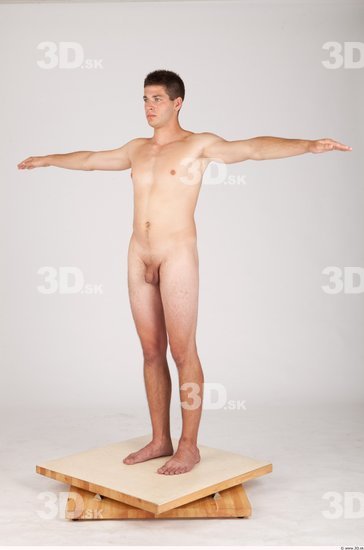 Whole Body Man T poses Nude Casual Average Studio photo references