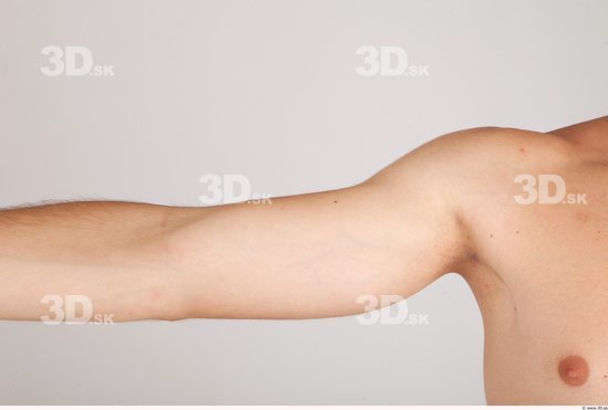 Arm Whole Body Man Nude Casual Average Studio photo references