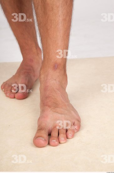 Foot Whole Body Man Nude Casual Average Studio photo references