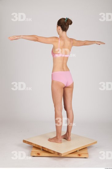 Whole Body Woman T poses Underwear Formal Slim Studio photo references