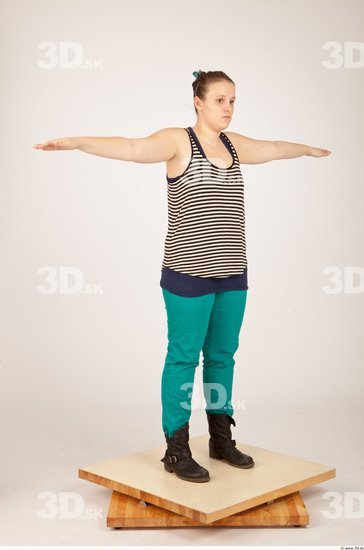 Whole Body Woman T poses Casual Average Studio photo references