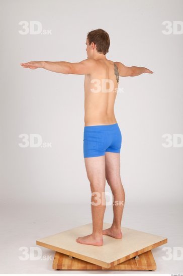 Whole Body Man T poses Casual Underwear Average Studio photo references