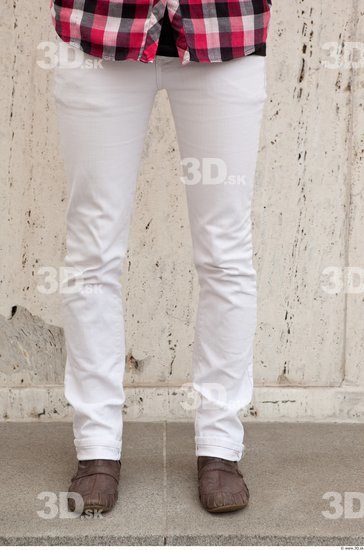 Leg Woman White Casual Trousers Average