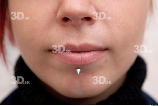 Mouth Woman Piercing Casual Average Street photo references