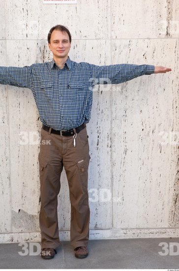 Whole Body Man T poses Casual Average Street photo references