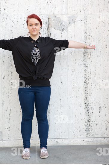 Whole Body Woman T poses White Casual Average