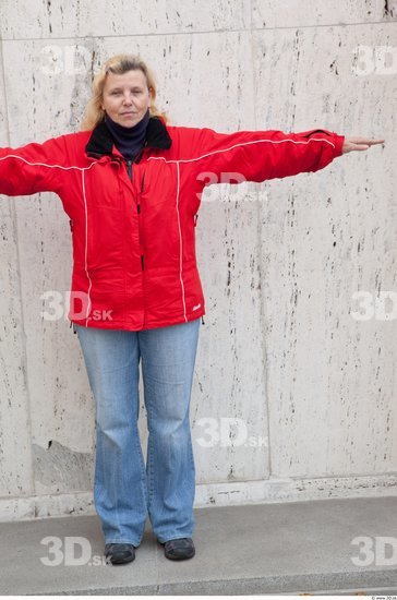 Whole Body Woman T poses White Casual Average