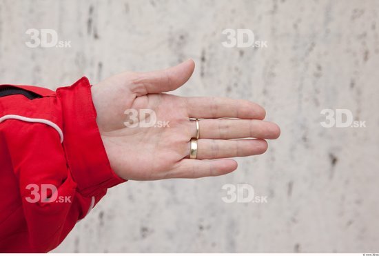 Hand Woman White Casual Anorak Average