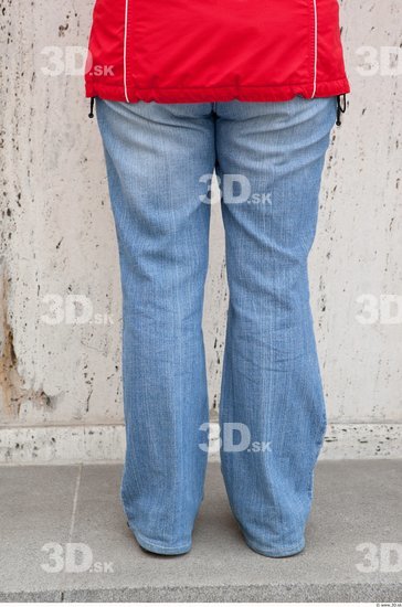 Leg Woman White Casual Jeans Average