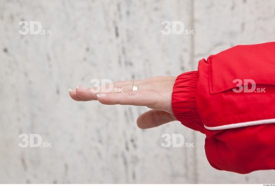 Hand Woman White Casual Anorak Average
