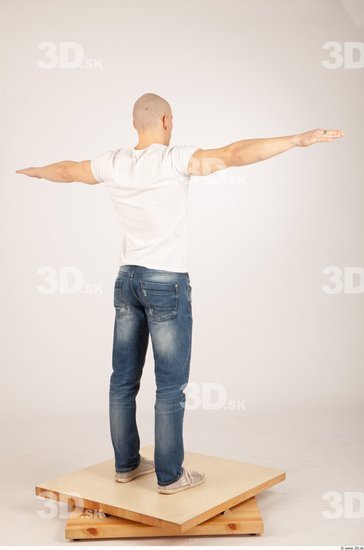 Whole Body Man T poses Casual Athletic Studio photo references