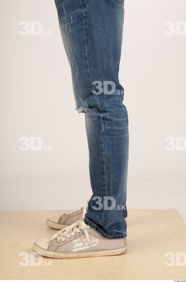 Calf Whole Body Man Casual Jeans Athletic Studio photo references