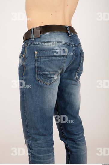 Thigh Whole Body Man Casual Jeans Athletic Studio photo references