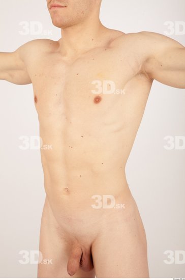 Upper Body Whole Body Man Nude Casual Athletic Studio photo references