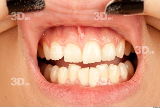 Whole Body Teeth Woman Casual Slim Studio photo references