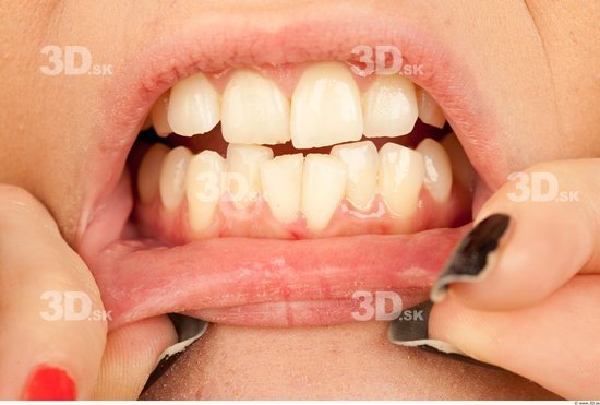 Whole Body Teeth Woman Casual Slim Studio photo references