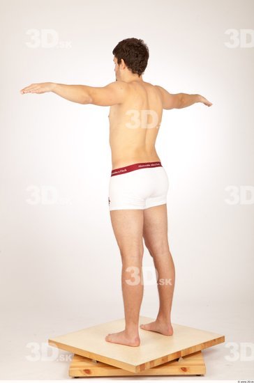 Whole Body Man T poses Casual Underwear Average Studio photo references