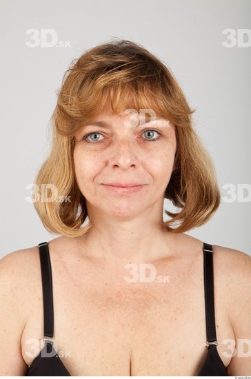 Head Woman White Slim Wrinkles Female Studio Poses