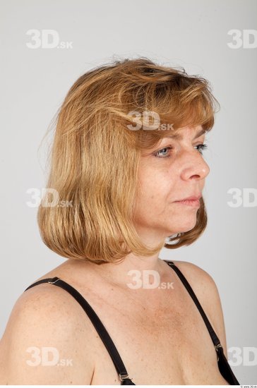 Head Woman White Slim Wrinkles Female Studio Poses