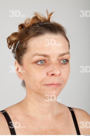 Head Woman White Slim Wrinkles Female Studio Poses